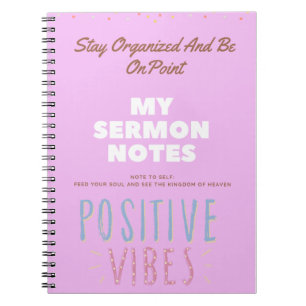 Cuaderno Bloc de notas para sermón