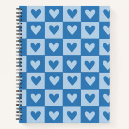 Cuaderno Bloc de notas para tablero de ajedrez azul y blanc