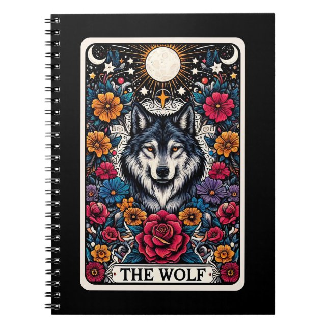 Cuaderno Bloc de notas para tarjetas Wolf Spirit Tarot (Frente)
