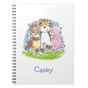 Cuaderno Bloc de notas para trío de amigos furtivos