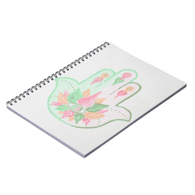 Cuaderno Bloc de notas Pastel Hamsa (Lado Izquierdo)