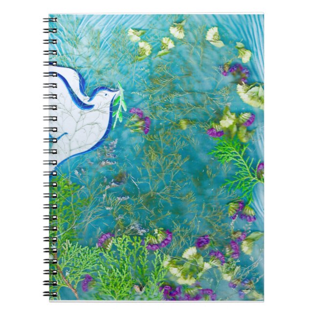 Cuaderno Bloc de notas Peace and Petals (Frente)