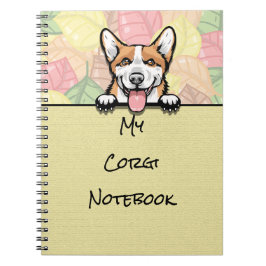 Cuaderno bloc de notas Peeking Cute Corgi
