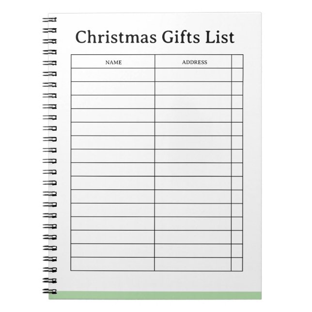 Cuaderno Bloc de notas personalizable para regalos de Navid (Frente)