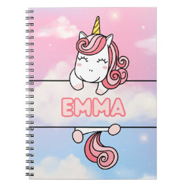 Cuaderno Bloc de notas personalizadas Emma Unicorn Girlie