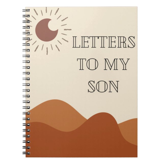 Cuaderno bloc de notas personalizado | Cartas a mi hijo (Frente)