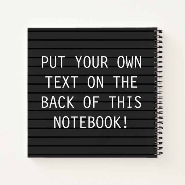 Cuaderno Bloc de notas personalizado con escuela LETTERBOAR (Reverso)