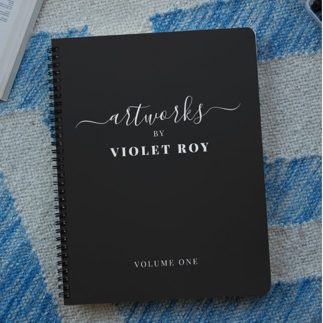 Cuaderno Bloc de notas personalizado de artista blanco negr (Subido por el creador)