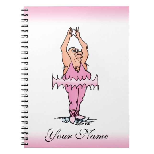 Cuaderno Bloc de notas personalizado de bailarina de ballet (Frente)