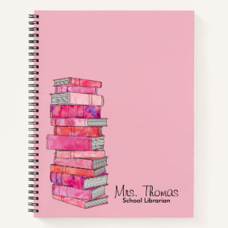 Cuaderno Bloc de notas personalizado de biblioteca escolar 
