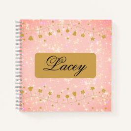 Cuaderno bloc de notas personalizado de bonito girlie