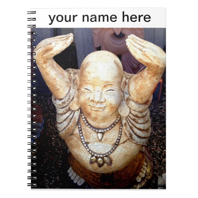 Cuaderno bloc de notas personalizado de buddha feliz (Frente)