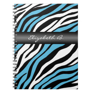 Cuaderno Bloc de notas personalizado de combinación azul de