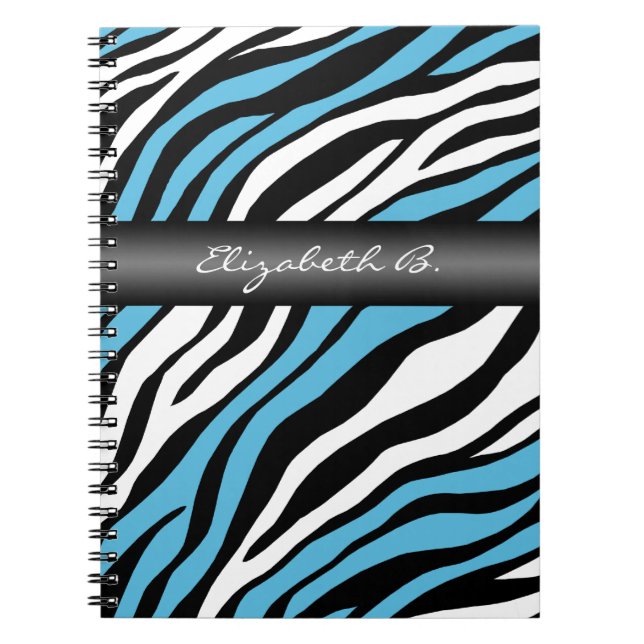 Cuaderno Bloc de notas personalizado de combinación azul de (Frente)