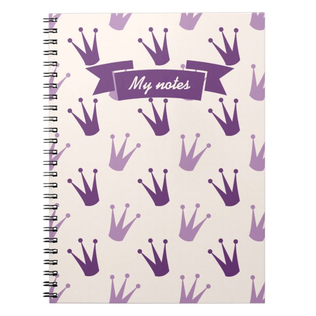 Cuaderno Bloc de notas Personalizado de cruzas moradas (Frente)