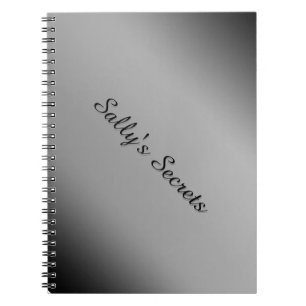 Cuaderno Bloc de notas personalizado de degradado blanco y 