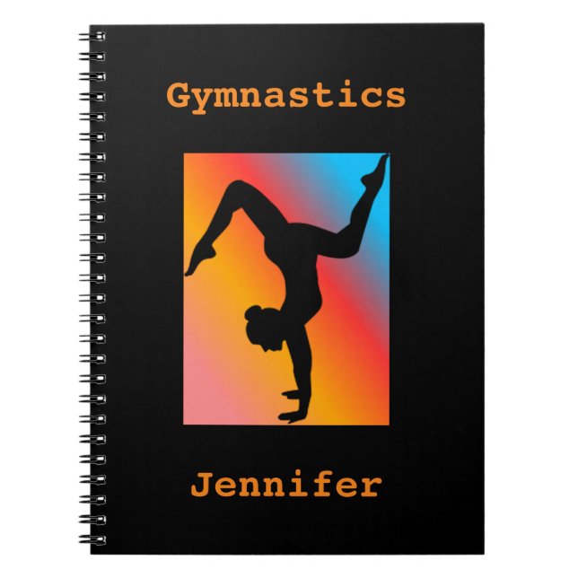 Cuaderno Bloc de notas Personalizado de gimnasia chica (Frente)