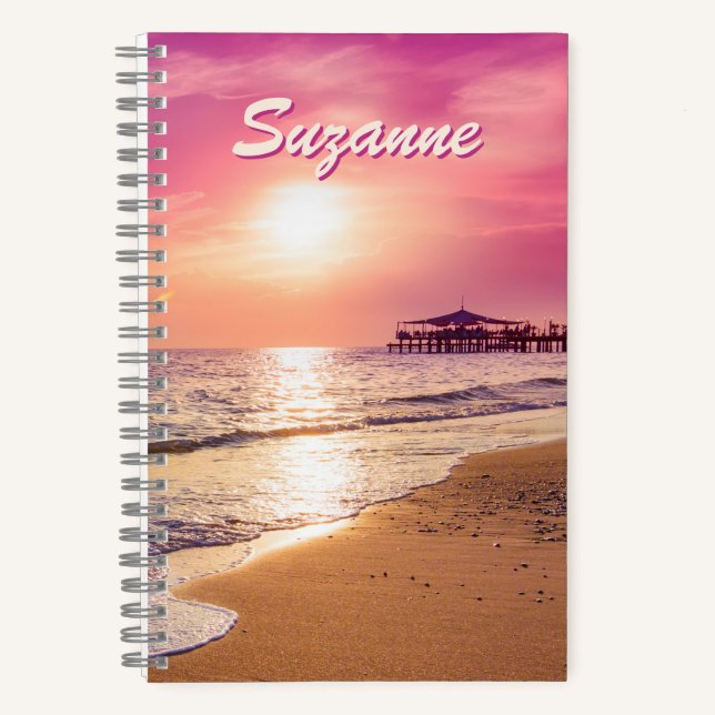Cuaderno Bloc de notas personalizado de la espiral de atard (Anverso)
