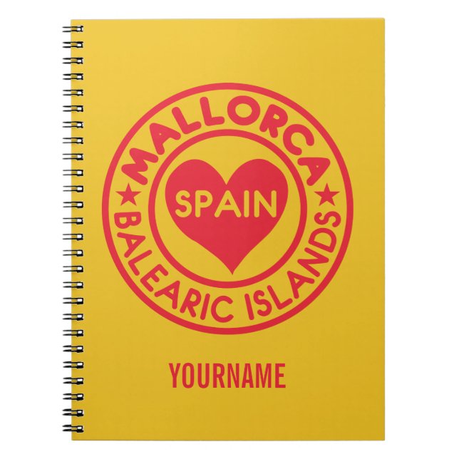 Cuaderno bloc de notas personalizado de MALLORCA España (Frente)
