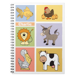 Cuaderno bloc de notas personalizado de nombre de niño de i