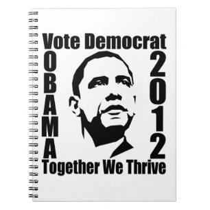 Cuaderno bloc de notas personalizado de OBAMA 2012