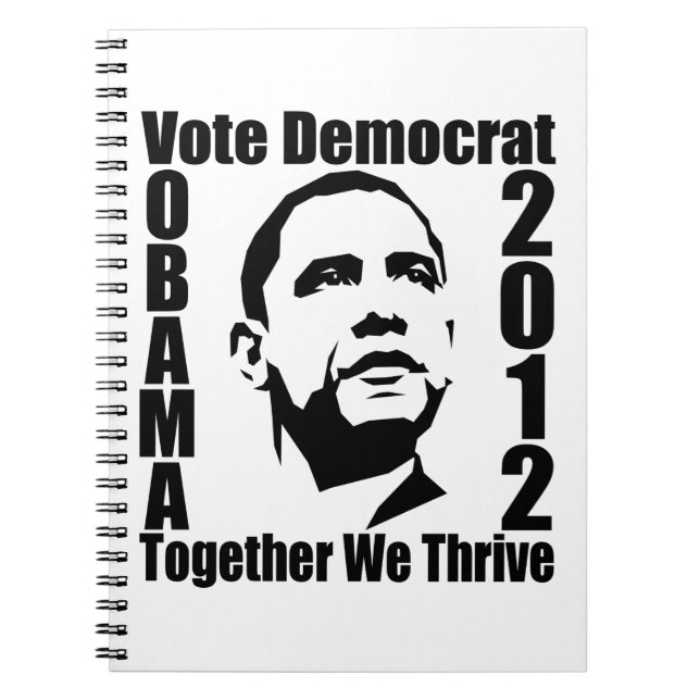 Cuaderno bloc de notas personalizado de OBAMA 2012 (Frente)