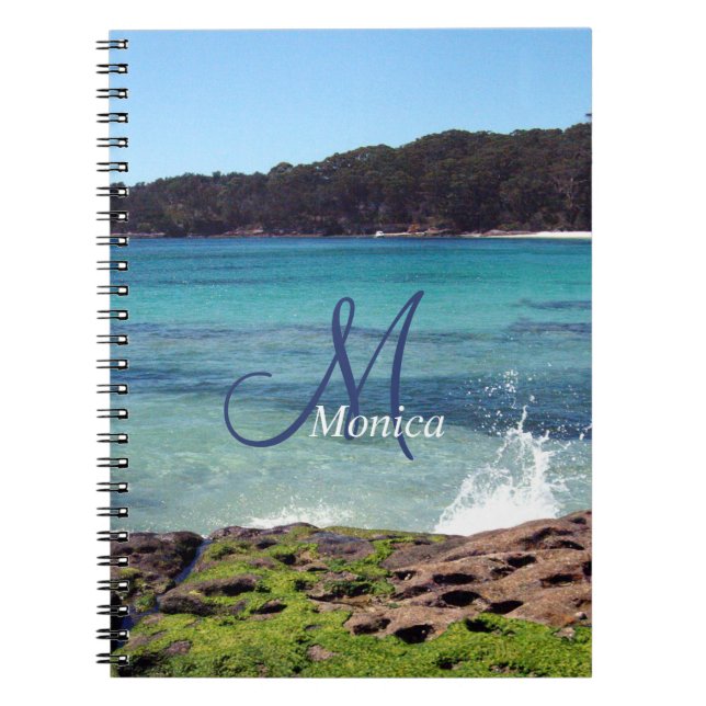 Cuaderno Bloc de notas personalizado de Ocean Beach (Frente)