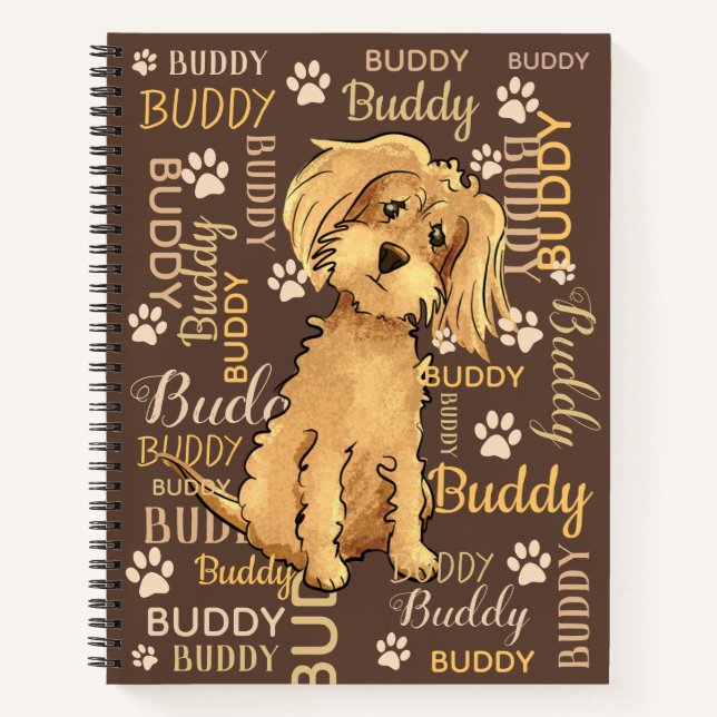 Cuaderno Bloc de notas personalizado de Perro Marrón (Anverso)