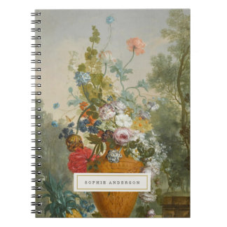 Cuaderno Bloc de notas personalizado de vida con flores vin
