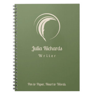 Cuaderno bloc de notas personalizado del escritor