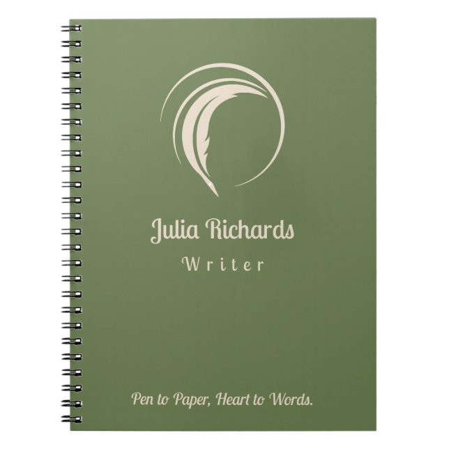 Cuaderno bloc de notas personalizado del escritor (Frente)