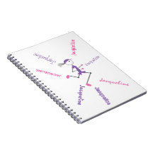 Bloc de notas personalizado Lady Pink Purple