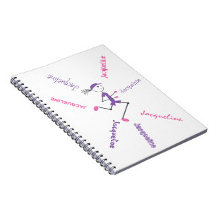 Cuaderno Bloc de notas personalizado Lady Pink Purple
