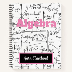 Cuaderno Bloc de notas personalizado para matemáticas o álg