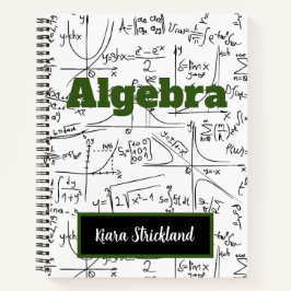 Cuaderno Bloc de notas personalizado para matemáticas o álg