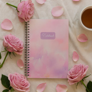 Cuaderno Bloc de notas personalizado rosa floral - Nombre p
