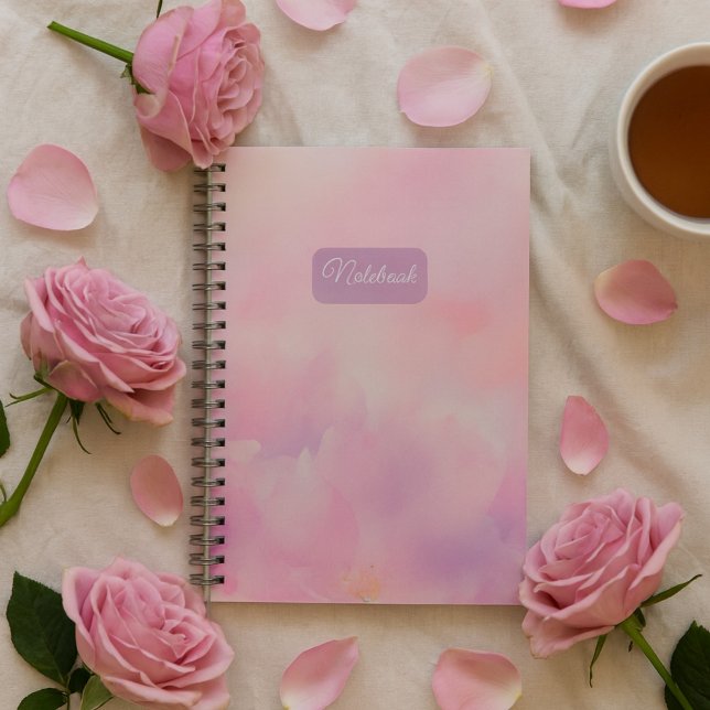 Cuaderno Bloc de notas personalizado rosa floral - Nombre p (Subido por el creador)