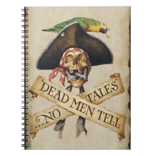 Cuaderno Bloc de notas pirata pirata muerto (Frente)