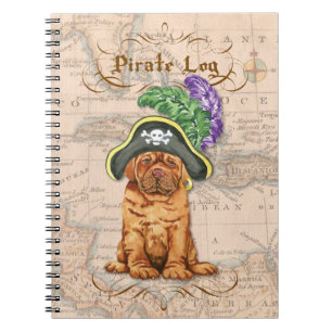 Cuaderno Bloc de notas piratas de Dogue de Bordeaux