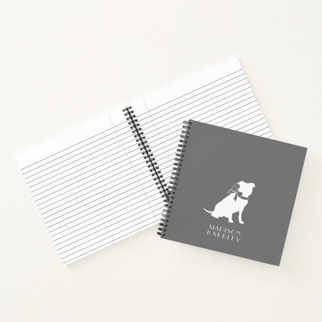 Cuaderno Bloc de notas Pitbull con Bulldog de hojalata (Interior)
