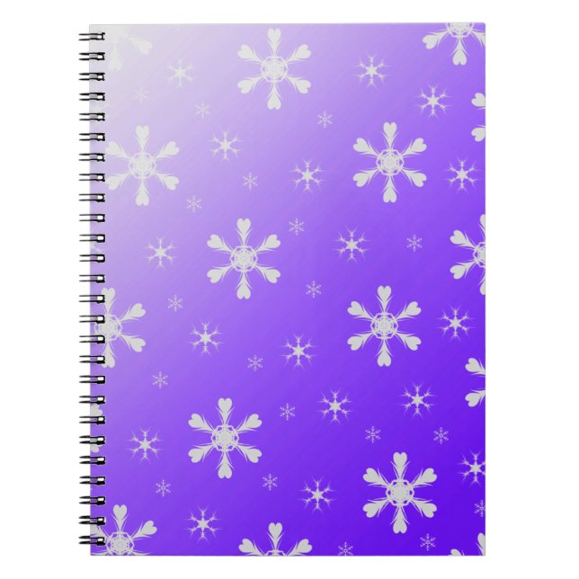 Cuaderno Bloc de notas Purple Snowflake (Frente)