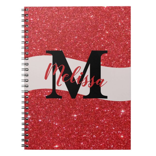 Cuaderno bloc de notas purpurina personalizado (Frente)