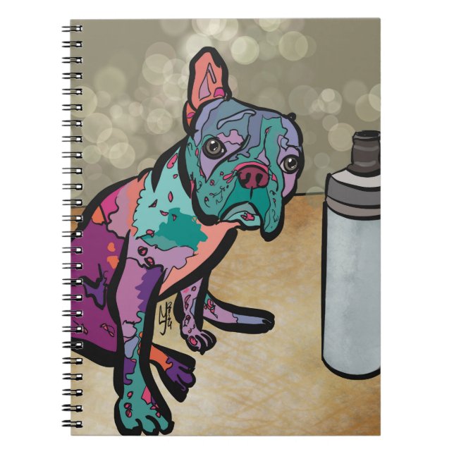 Cuaderno Bloc de notas QT Pie Frenchie (Frente)