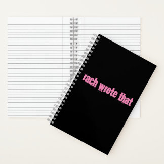 Cuaderno Bloc de notas Rach Spiral