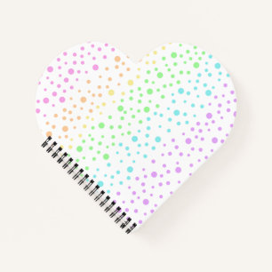 Cuaderno Bloc de notas Rainbow en forma de corazón