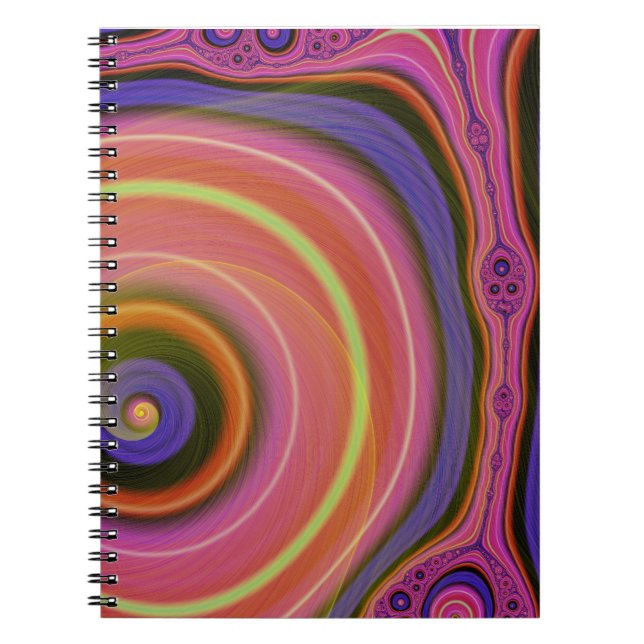 Cuaderno bloc de notas Rainbow Swirl (Frente)