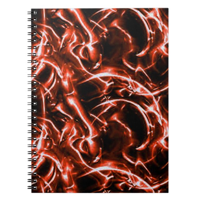 Cuaderno Bloc de notas Red Electric Spiral (Frente)
