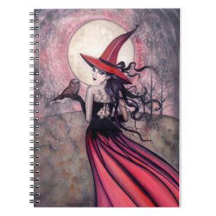 Cuaderno Bloc de notas Red Witch and Owl