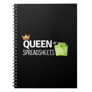 Cuaderno bloc de notas Reina de hojas de cálculo