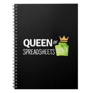 Cuaderno bloc de notas Reina de hojas de cálculo